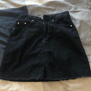 H&M Black Denim Skirt